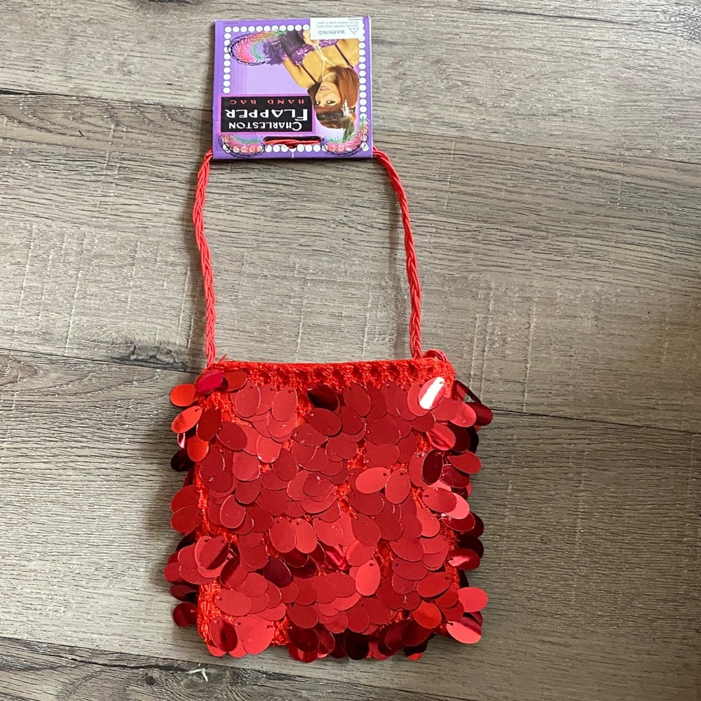 Red Sequin Bag, Charleston Flapper handbag